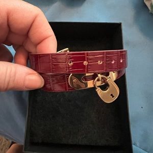 Michael Kors maroon buckle bracelet